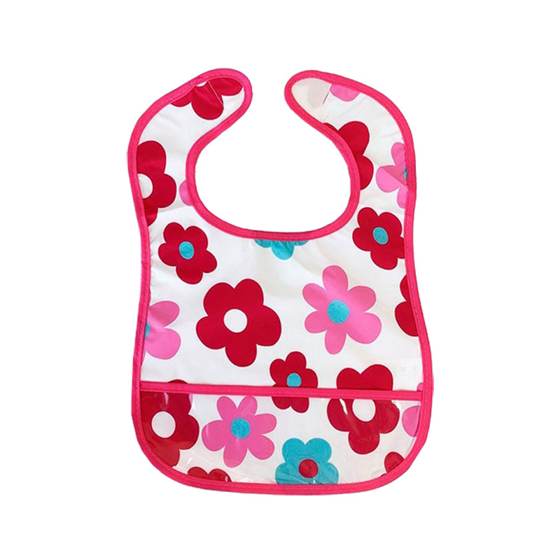 Дитячий слинявчик клейончатий Mega Zayka MGZ-0601(Crimson) на липучці