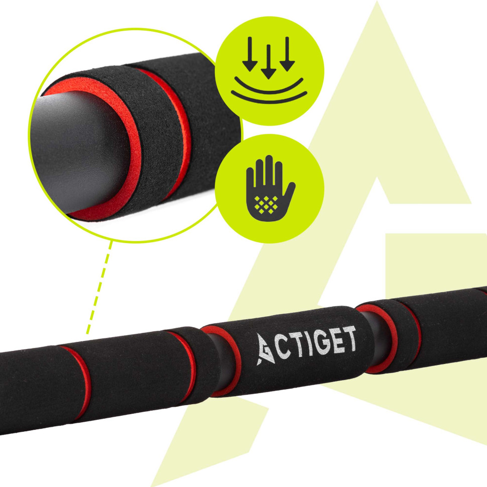 Турнік розсувний Actiget ACT0167 Black/Red 62-100 см, до 300 кг