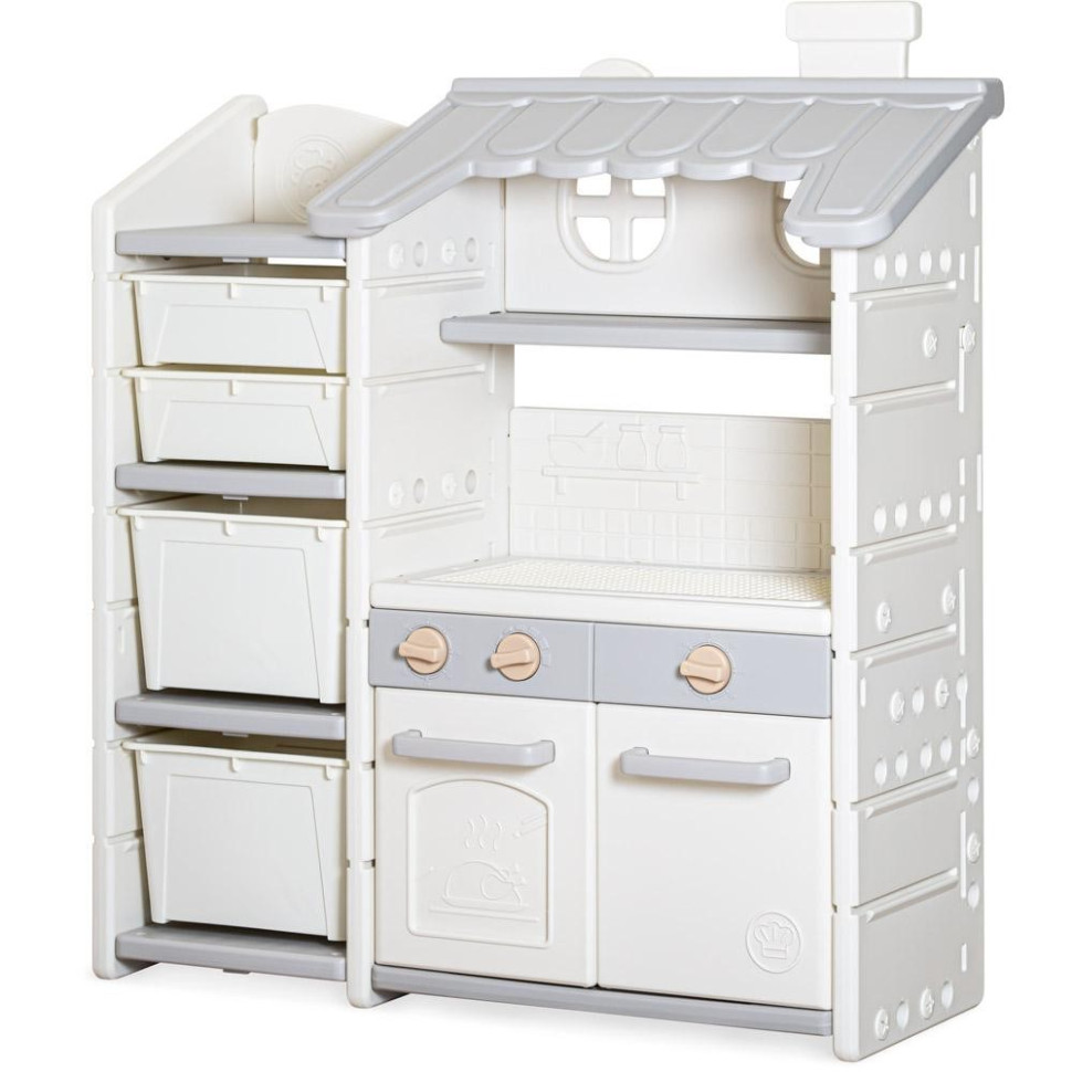 Дитяча кухня-стелаж Chef Mealux KD-E153 White 120х36х103 см