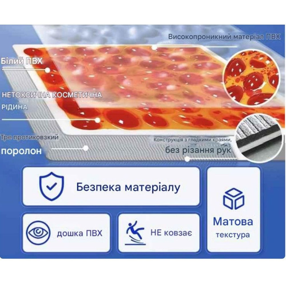 Рідкий масажний килимок Монтессорі TIA-SPORT sm-1325, 30x30x1,2 см 1 шт