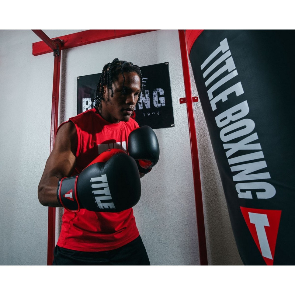 Боксерські рукавиці Boxing Dynamic Strike TITLE XDBG 12 BK/RD 12 унцій (бинти в комплекті)