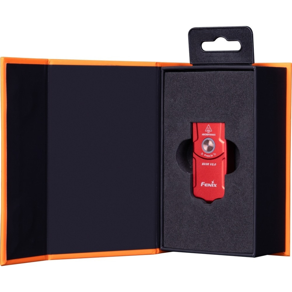 Фонарь наключный Fenix E03RV20RED, красный 500 люмен