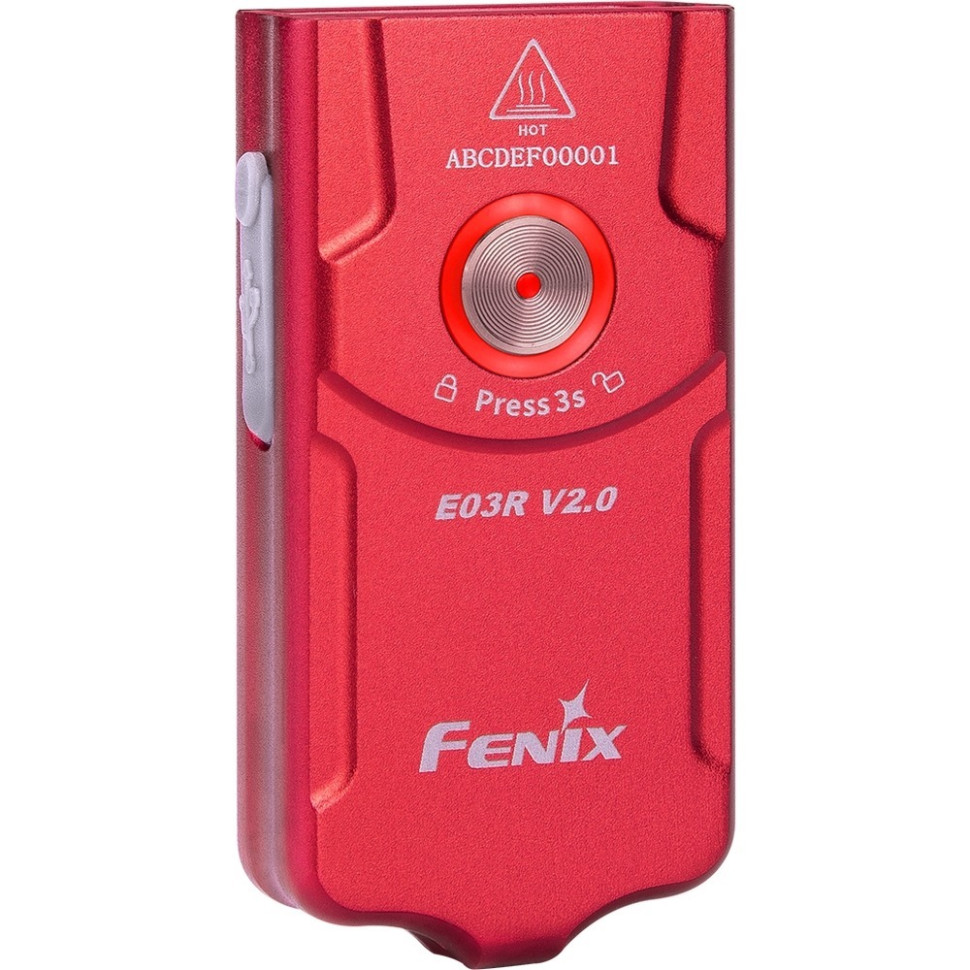 Фонарь наключный Fenix E03RV20RED, красный 500 люмен