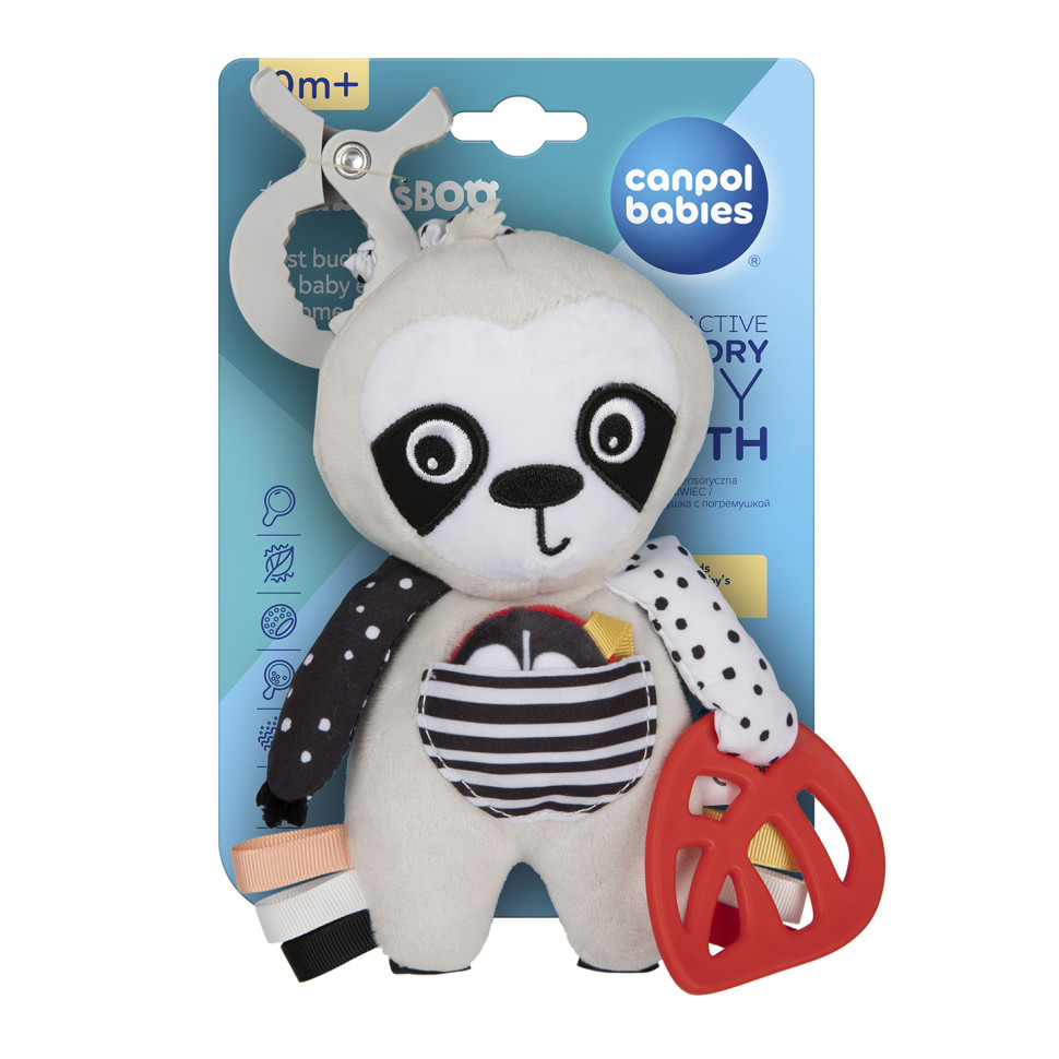 Игрушка-подвеска Ленивец BabiesBoo Canpol babies 68/090 с зеркальцем