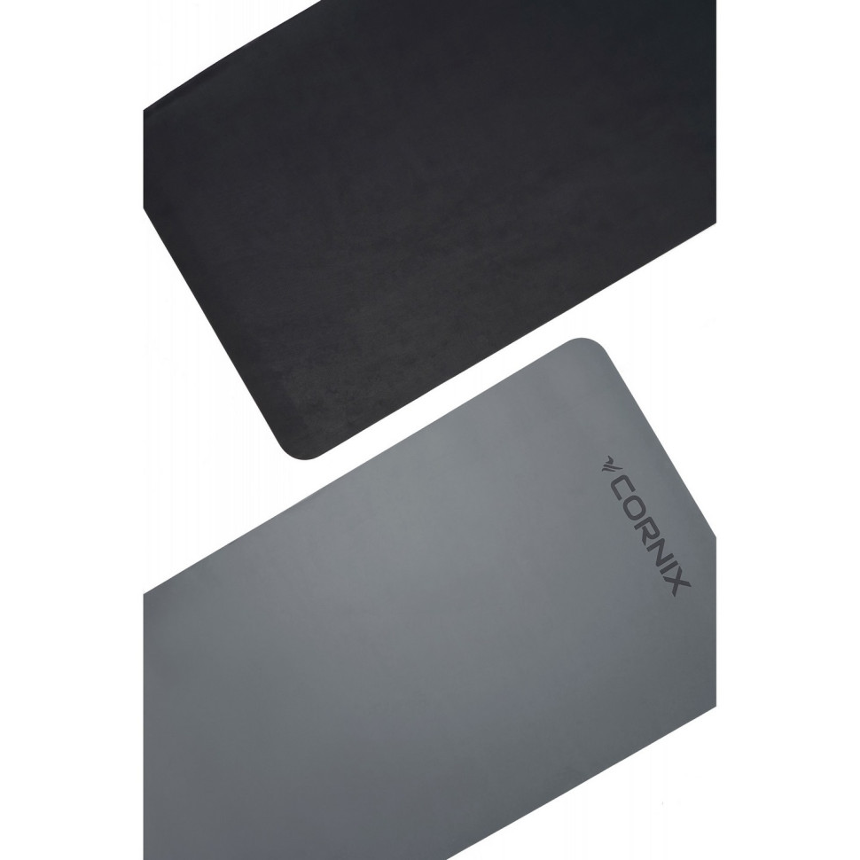 Килимок спортивний для йоги та фітнесу Cornix XR-0320 Grey 183 x 68 x 0.4 см