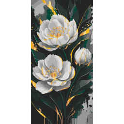 Картина по номерам "Золото пионов" Art Craft 13159-AC с металлизированными красками 40х80 см Картина по номерам "Золото пионов" Art Craft 13159-AC с металлизированными красками 40х80 см