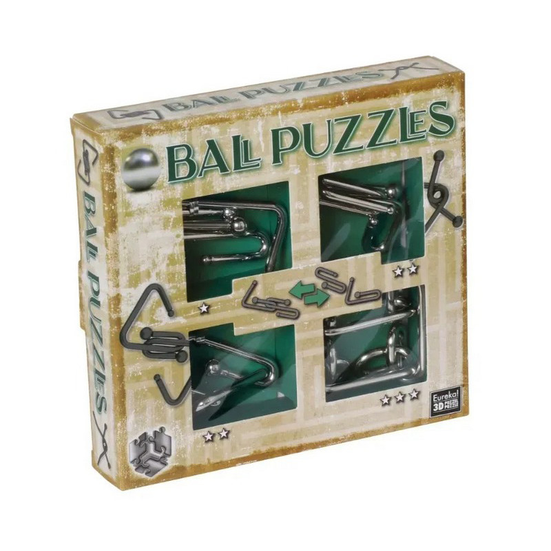Набор металлических головоломок Ball Puzzles Eureka 3D Puzzle 473201, 4 штуки