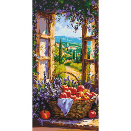 Картина по номерам "Фруктовая корзина" Origami LW5133, 40х80 см