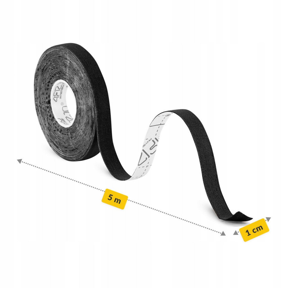 Лента кинезиологическая 4FIZJO P-5905973400787 Black 1 см x 5 м, кинезио тейп