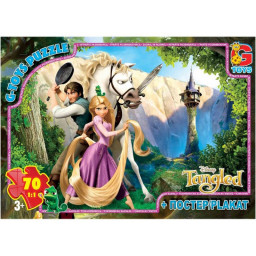 Дитячий пазл "Рапунцель" G-Toys  TA002 постер 70 елементів