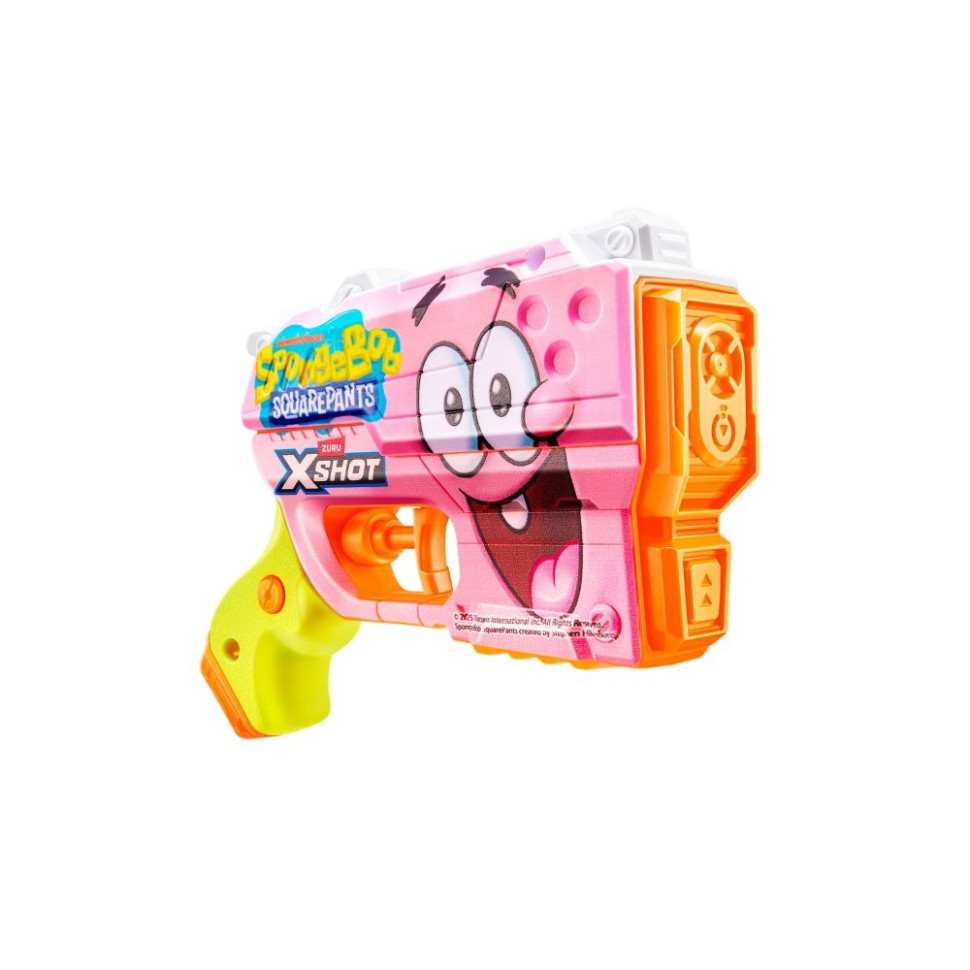 Водный бластер Fast Fill Spongebob X-Shot 118199B розовый, стреляет на расстояние до 9 метров