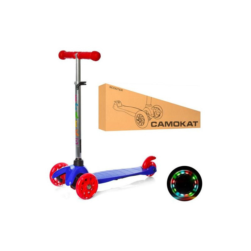 Детский самокат iTrike BB 3-013-4-C-DBL MINI светящиеся колеса