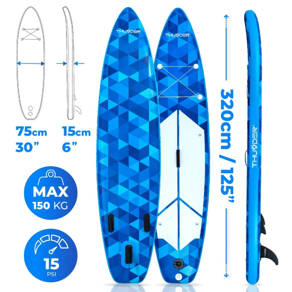 Надувная SUP доска (Сапборд) Thunder NION 320 х 75 см