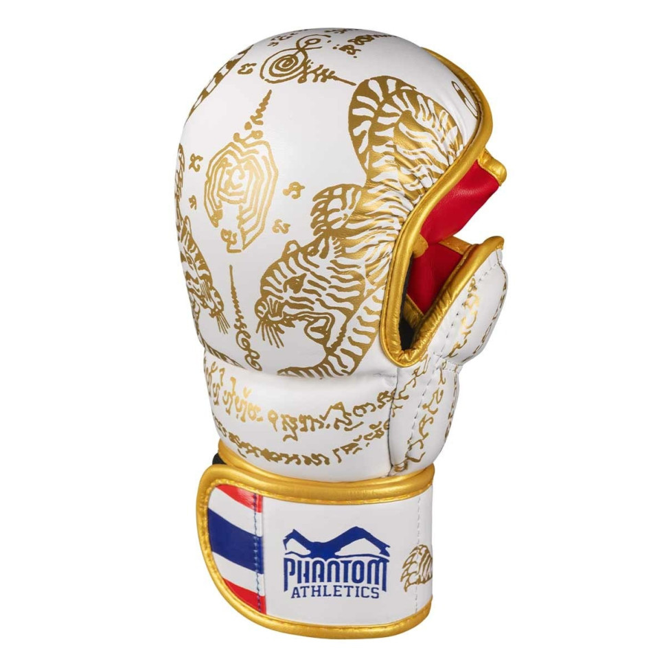 Перчатки для ММА Muay Thai Phantom PHMMAG2706-SM White Gold, S/M (капа в подарок)
