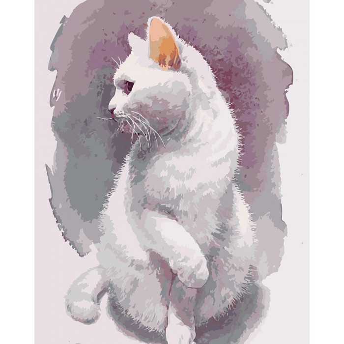 Картина за номерами "Тендітний кіт" 40*50см KHO4181 по цене 240 грн.