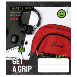 Зошит загальний "Get a grip" Школярик 048-3304L-3 у лінію, 48 аркушів