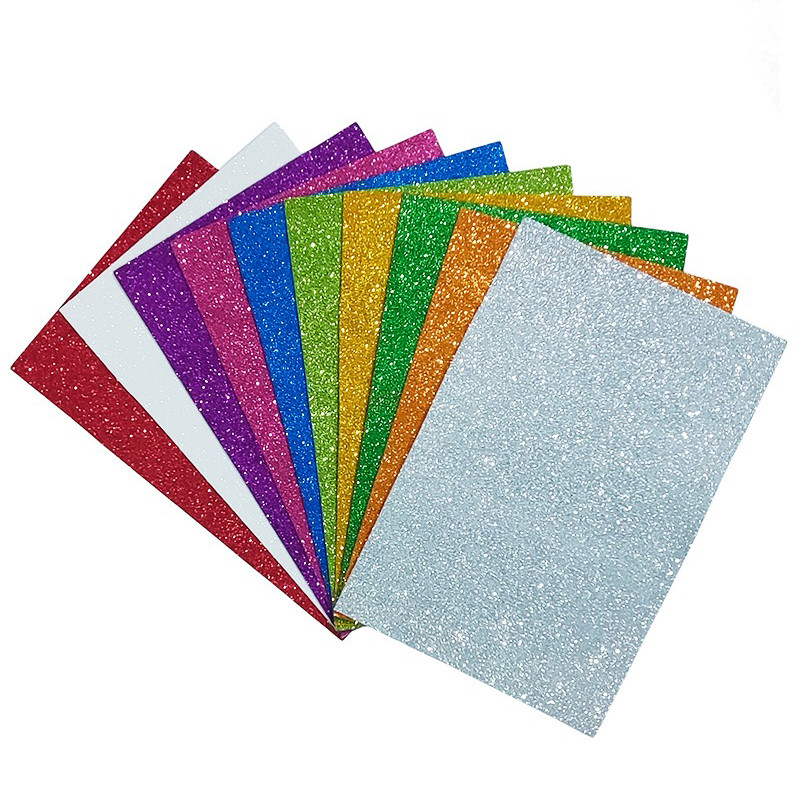 Набір кольорового фоамірана з глітером Bambi 17GLKA4-MIX2, 1,7-0,1 мм 10 аркушів