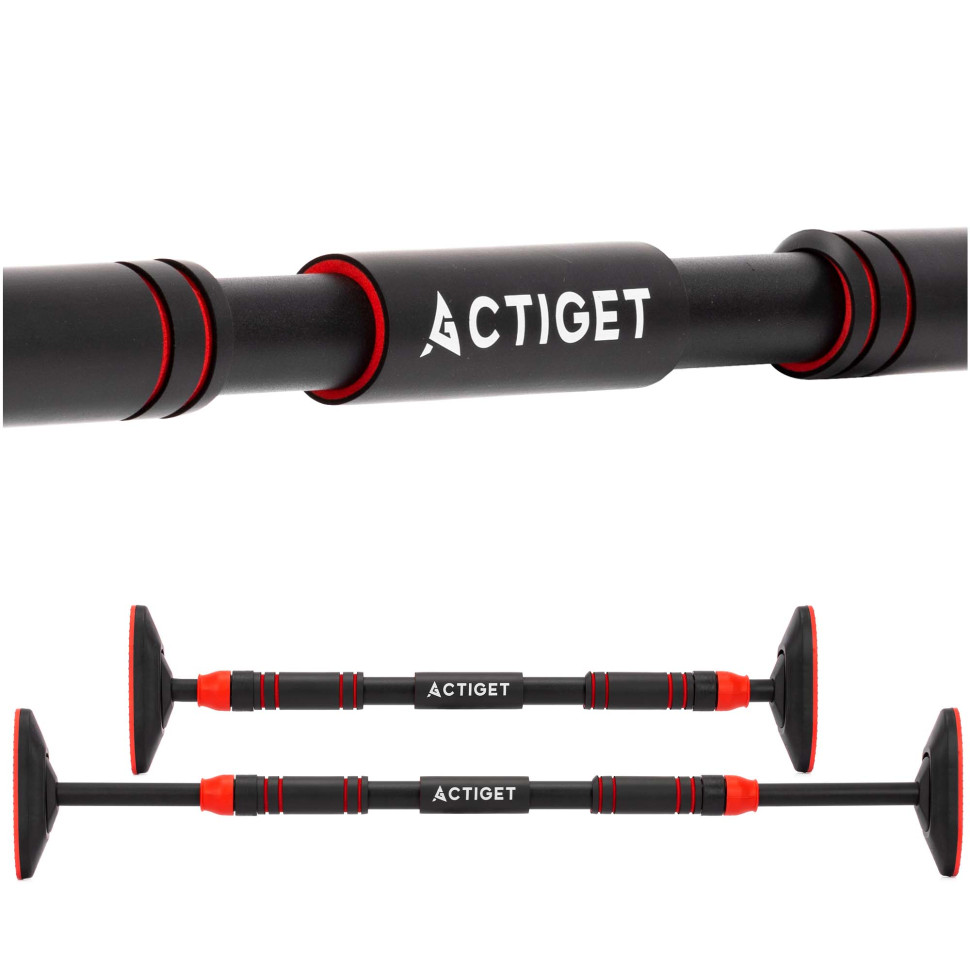 Турнік розсувний Actiget ACT0168 Black/Red 72-105 см, до 180 кг