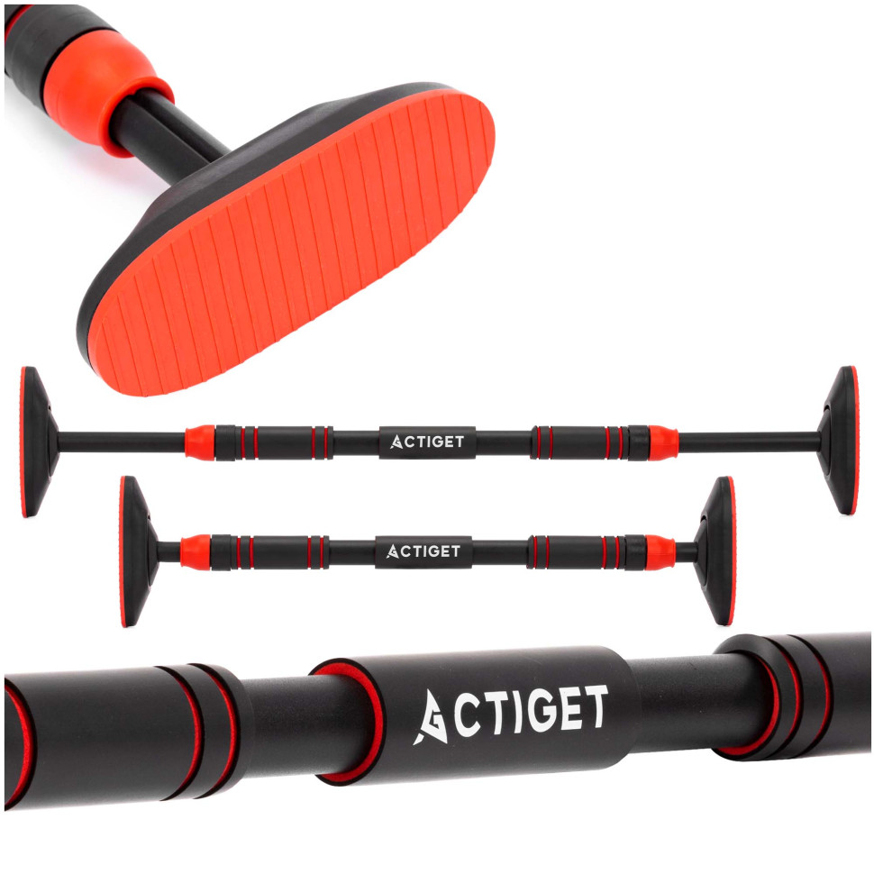 Турнік розсувний Actiget ACT0168 Black/Red 72-105 см, до 180 кг