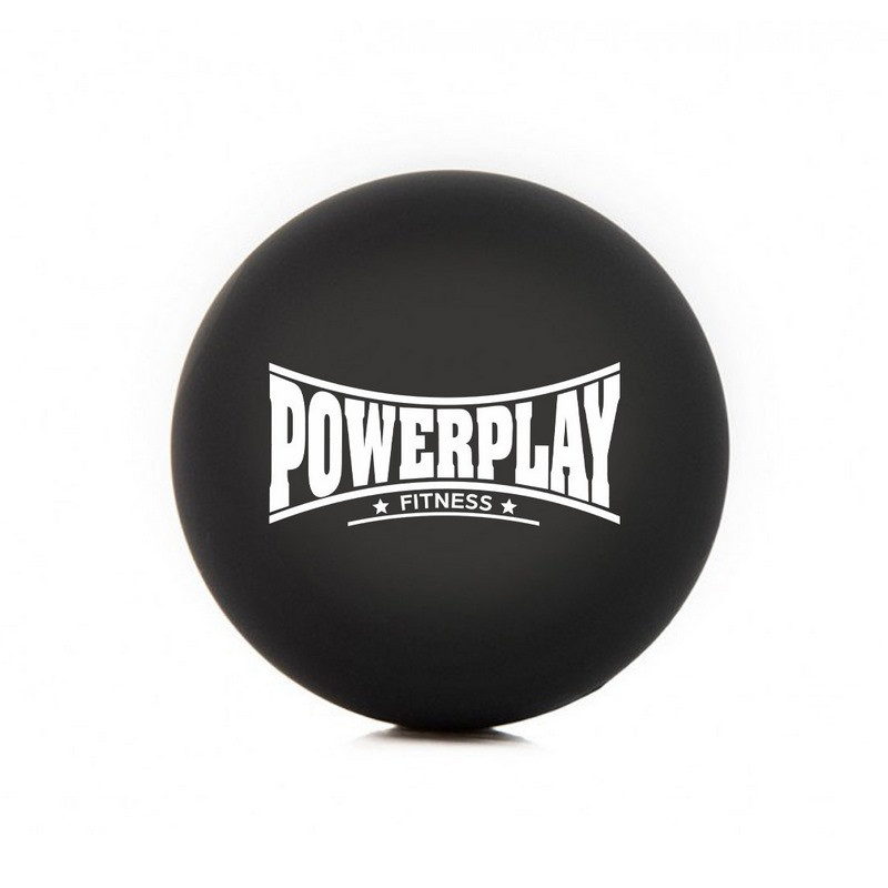 Масажний силіконовий м'яч PP-4354 Silicone Lacrosse Ball PowerPlay PP-4354_Black