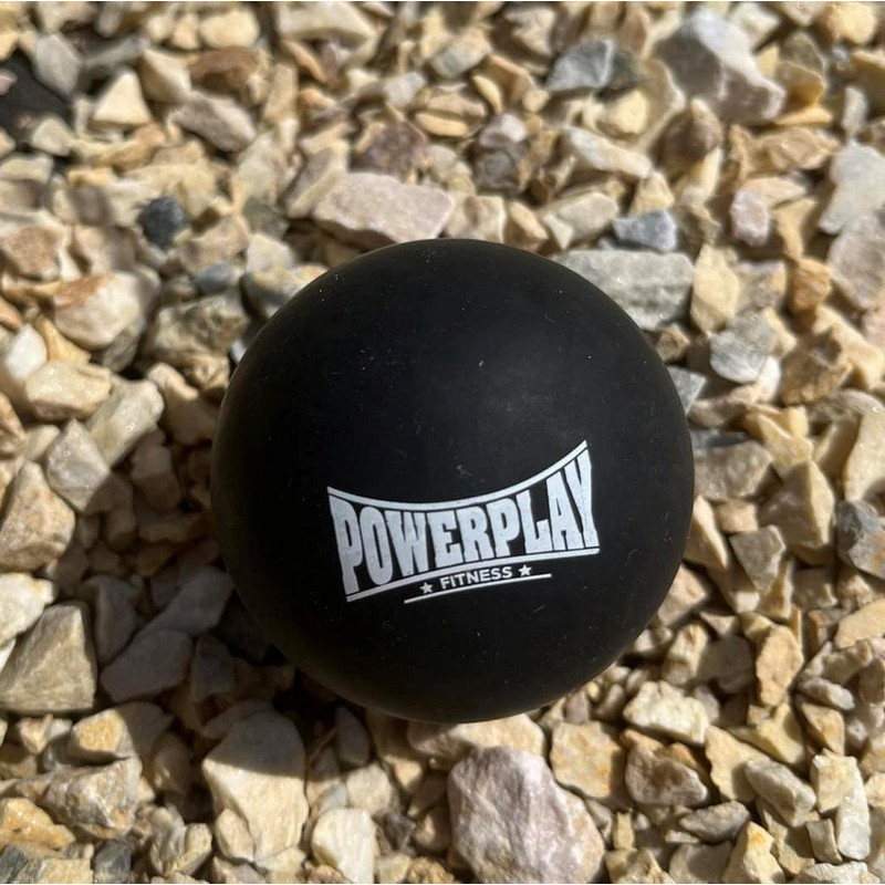 Масажний силіконовий м'яч PP-4354 Silicone Lacrosse Ball PowerPlay PP-4354_Black