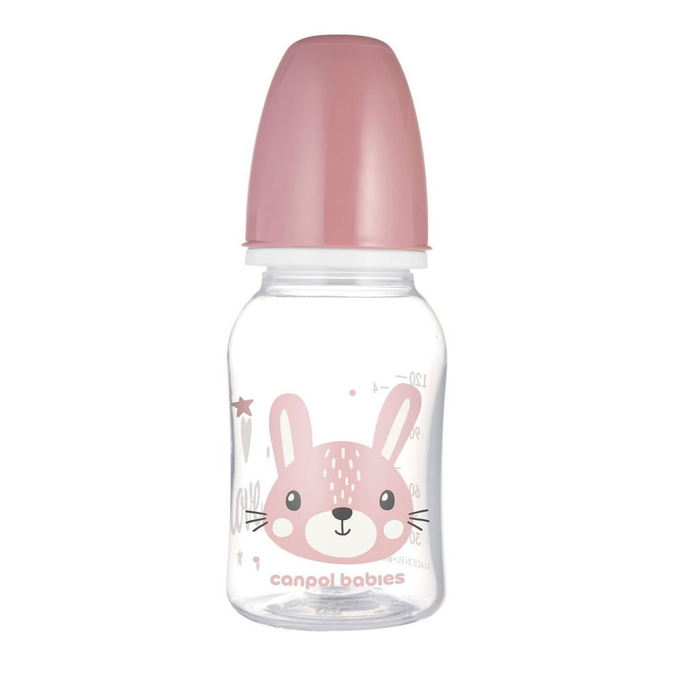 Дитяча стандартна пляшечка Cute animals Canpol babies 11/851_pin 120 мл
