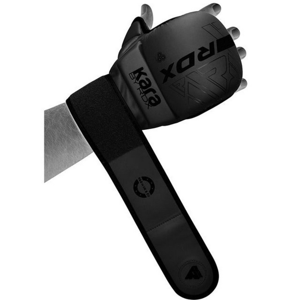 Перчатки для ММА F6 KARA Matte RDX Inc Limited GSR-F6MB-S/M+ Black, S/M (капа в комплекте)