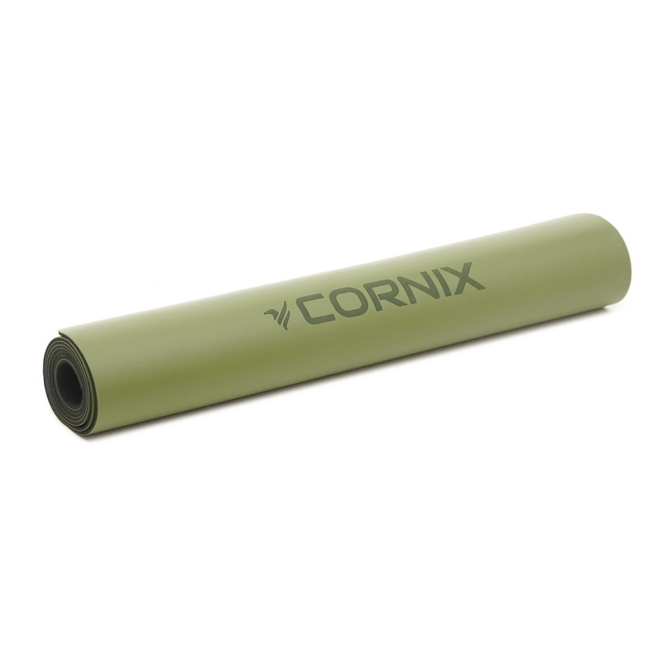 Килимок спортивний для йоги та фітнесу Cornix XR-0321 Green 183 x 68 x 0.4 см