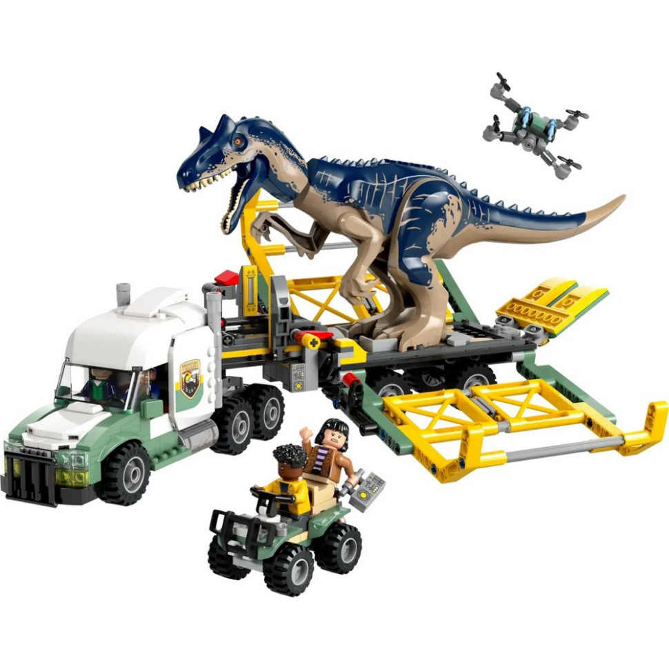 Конструктор Jurassic World Місії Вантажівка для перевезення алозавра LEGO 76966, 588 деталей