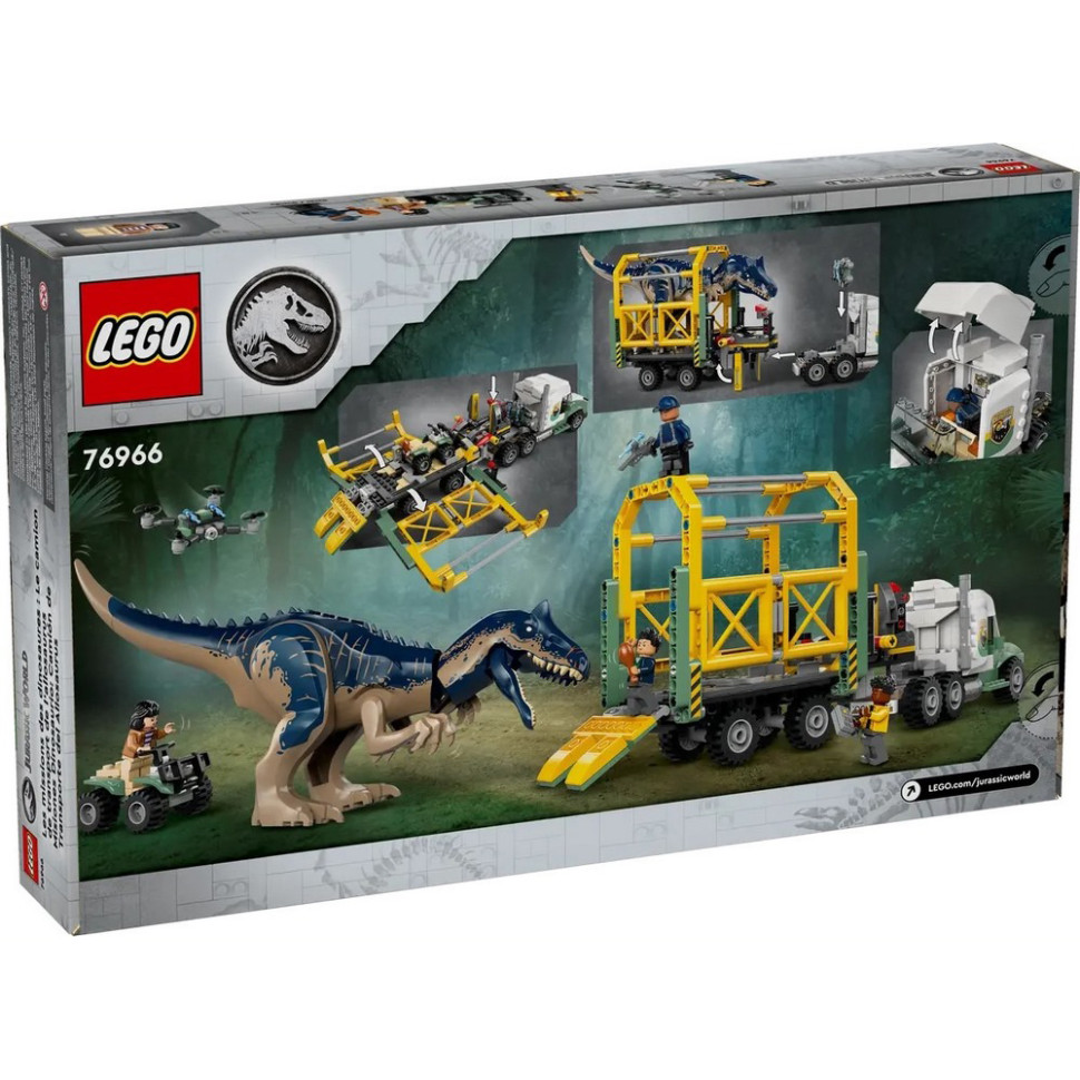 Конструктор Jurassic World Місії Вантажівка для перевезення алозавра LEGO 76966, 588 деталей