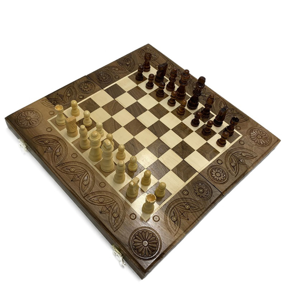Игра настольная 3 в 1 Set Game Newt NR-3535, (шахматы, шашки, нарды)