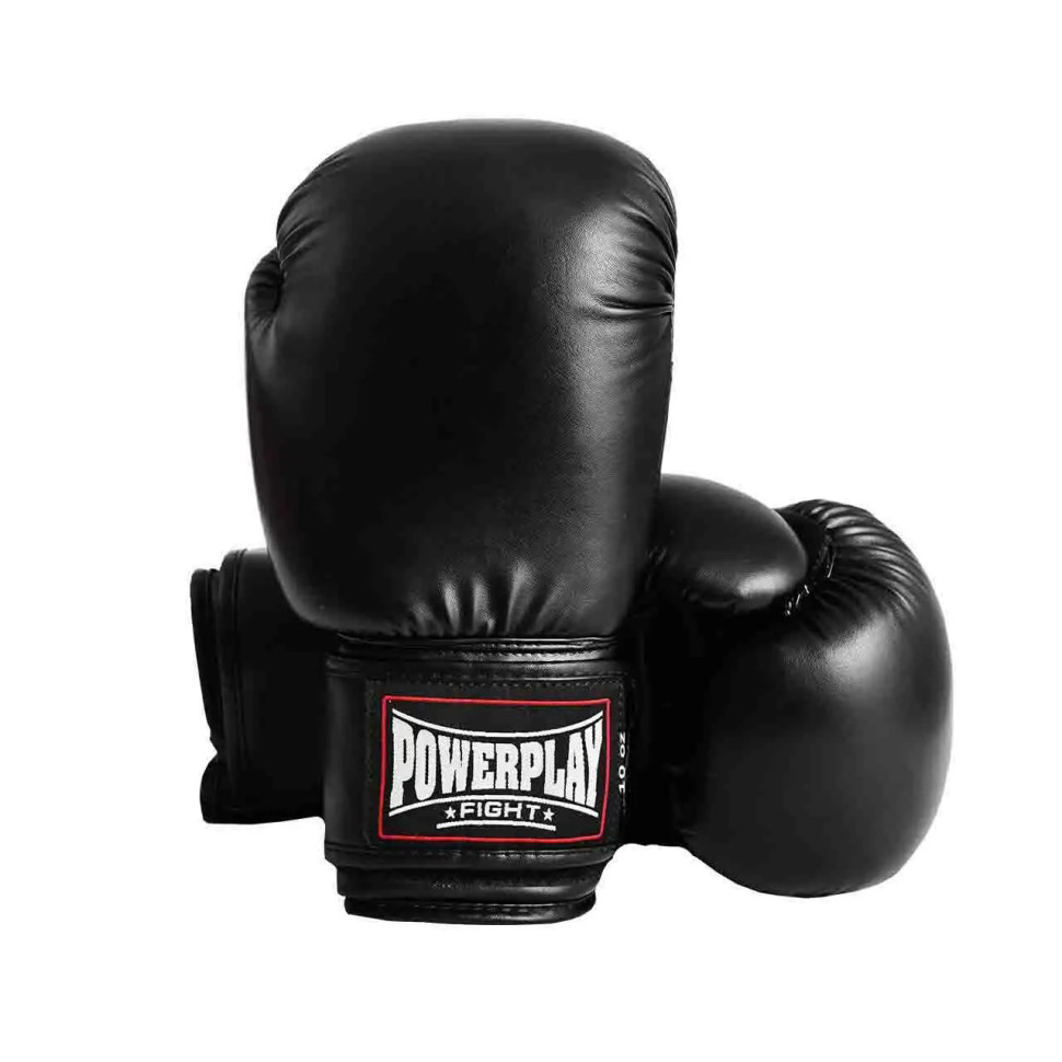 Боксерские перчатки PowerPlay PP_3004_10oz_Black, Черные 10 унций