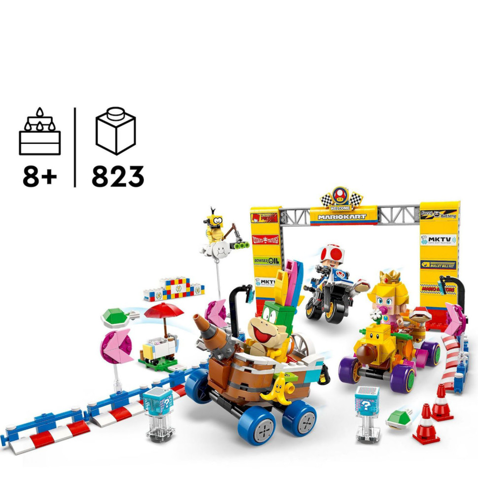 Конструктор LEGO Super Mario Mario Kart – Baby Peach & Grand Prix. Набір 72036, 823 деталі