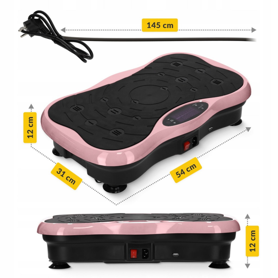 Віброплатформа для тренувань Ultra+ 4FIZJO P-5905973402880 з еспандерами