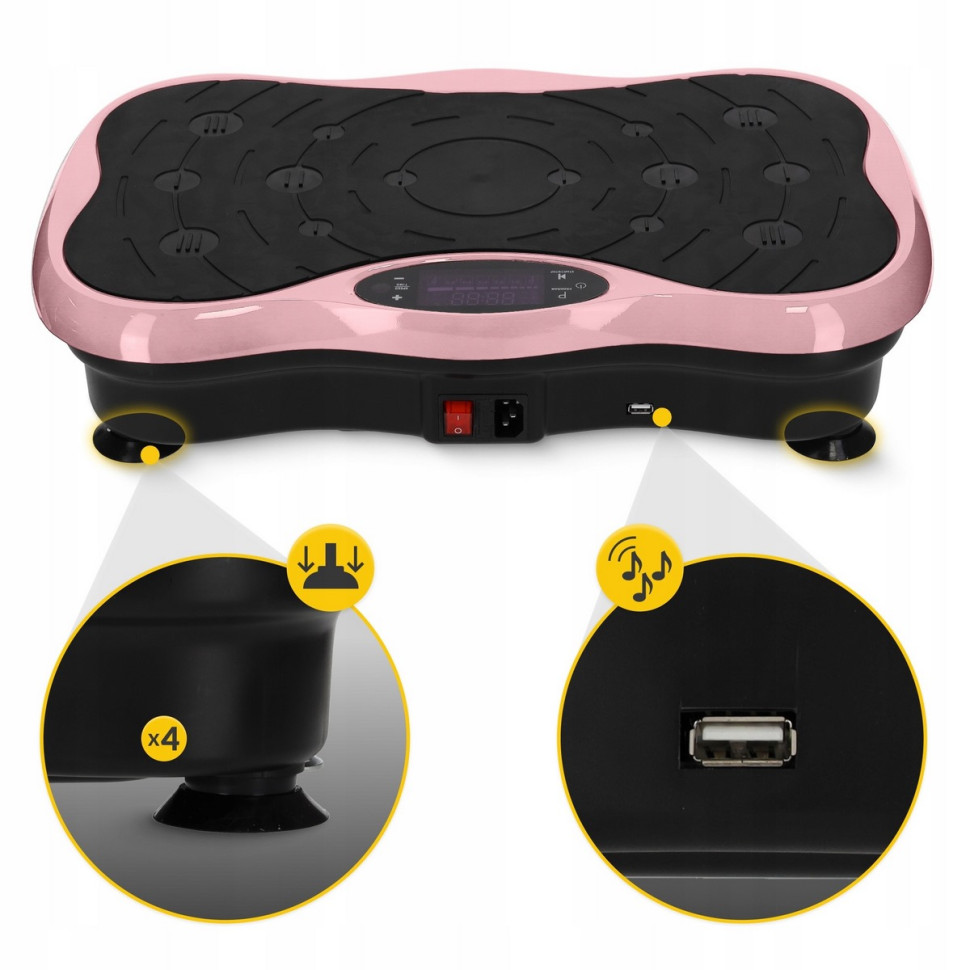 Віброплатформа для тренувань Ultra+ 4FIZJO P-5905973402880 з еспандерами