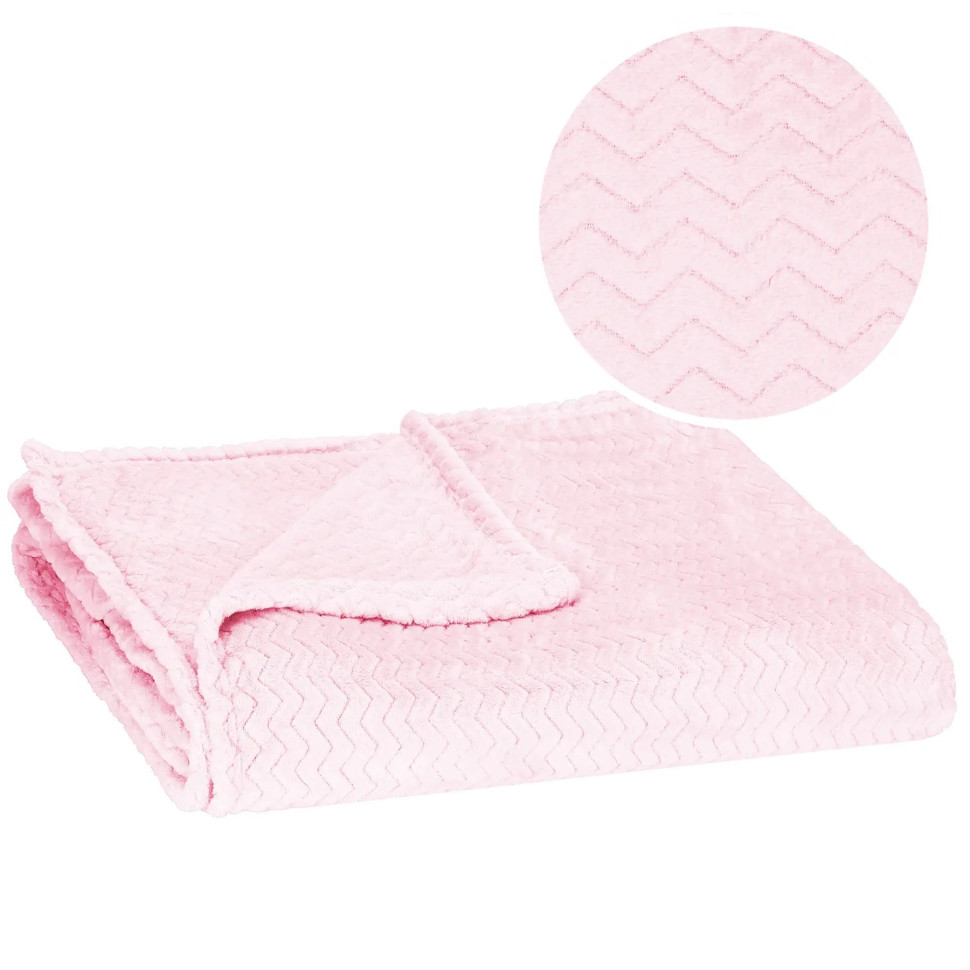 Плед-покривало Extra Soft Springos HA7152 рожевий 200x220 см