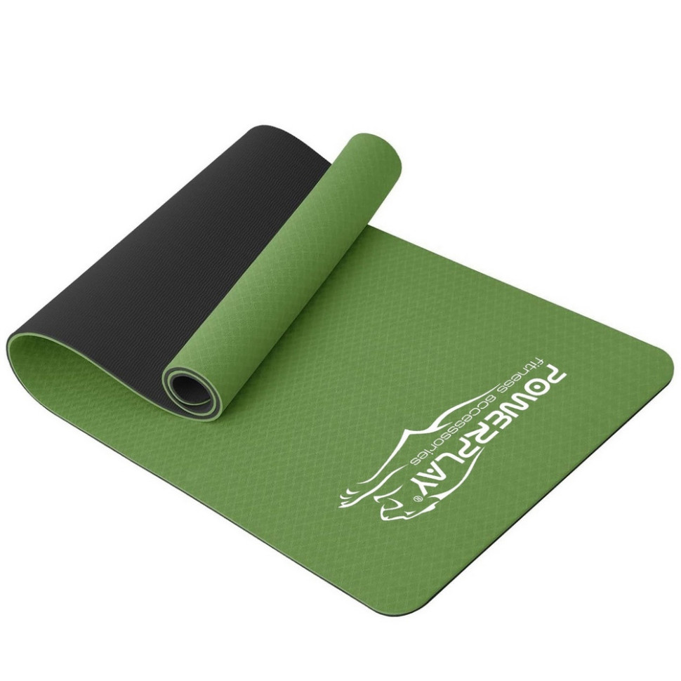 Килимок для йоги та фітнесу 4150 Premium Performance Mat PowerPlay PP_4150_Green 183x61x0,6 см