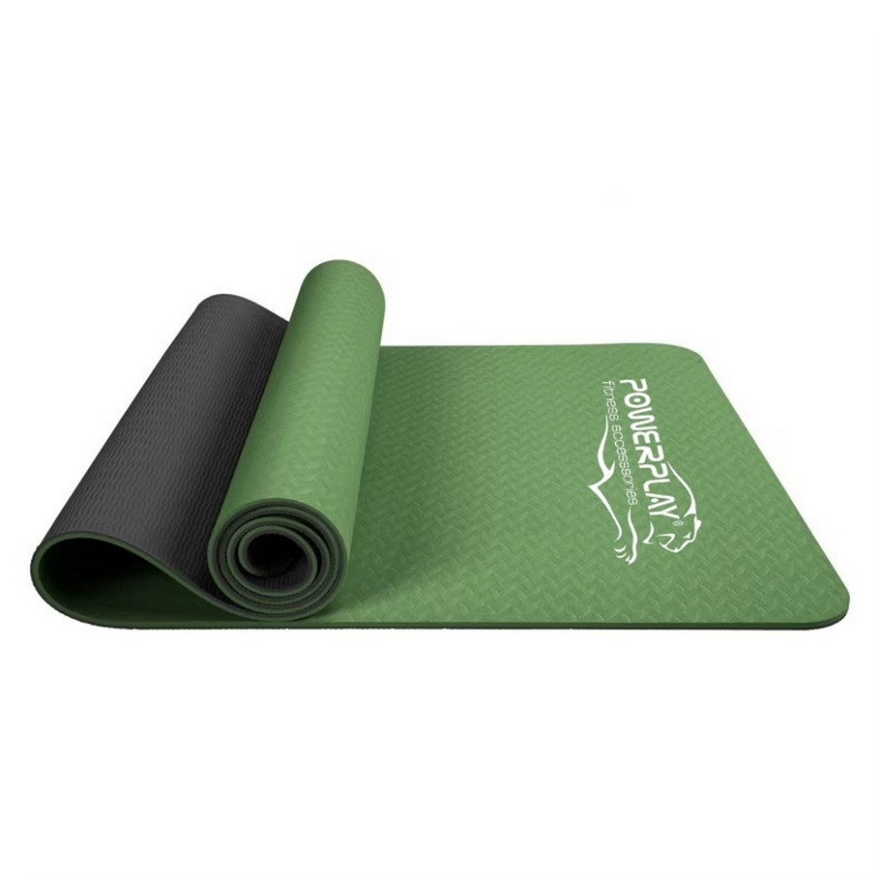Килимок для йоги та фітнесу 4150 Premium Performance Mat PowerPlay PP_4150_Green 183x61x0,6 см