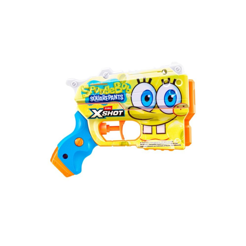 Водный бластер Fast Fill Spongebob X-Shot 118199A желтый, стреляет на расстояние до 9 метров