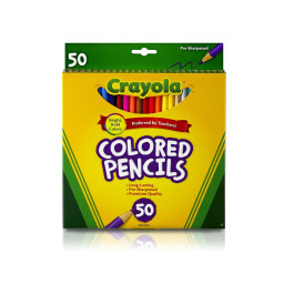Набір кольорових олівців Crayola 68-4050, 50 шт Набір кольорових олівців Crayola 68-4050, 50 шт