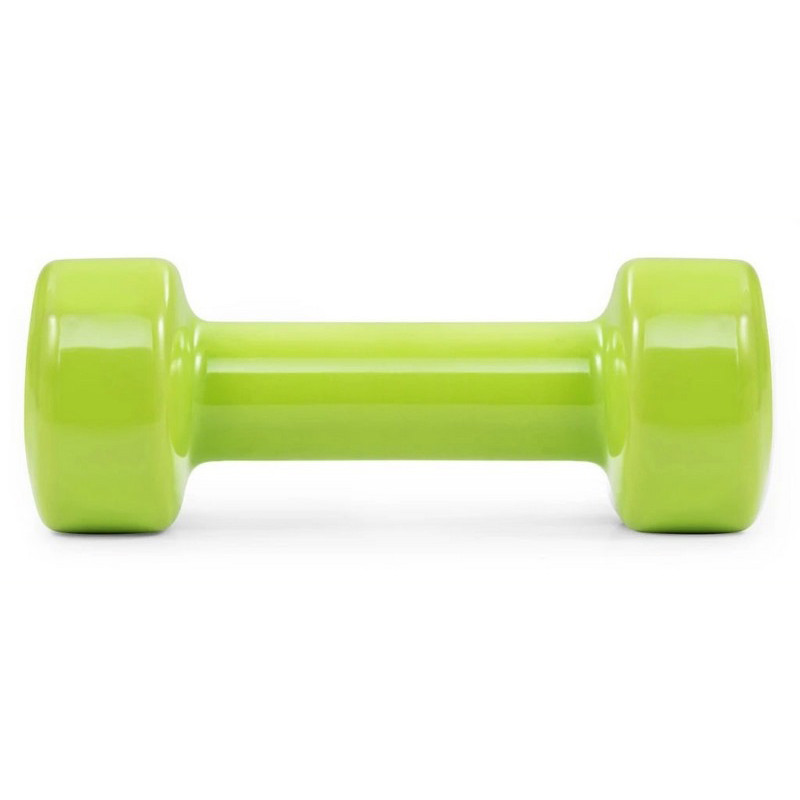 Гантель вінілова PowerPlay PP_4103_1,5kg, Зелена 1,5 кг