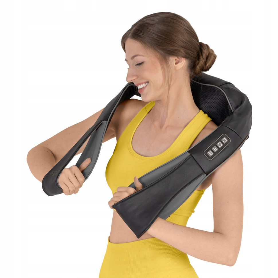 Накидка-массажер Shiatsu Pro+ 4FIZJO P-5907739319067 для шеи и спины, Black/Grey