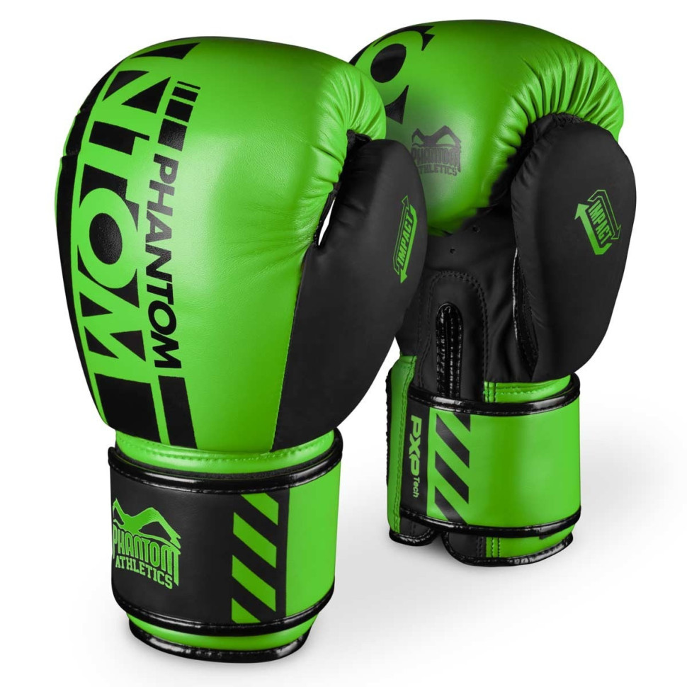 Боксерские перчатки APEX Neon Phantom PHBG2883-14 Green 14 унций (капа в подарок)