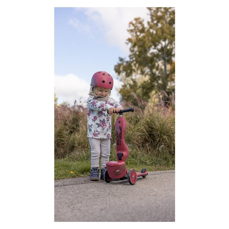 Самокат трансформер Highwaykick-1 Lifestyle Scoot and Ride SR-210621-WILDCAT, вишневий