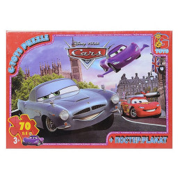 Детский пазл "Тачки" G-Toys Z10217 плакат 70 элементов