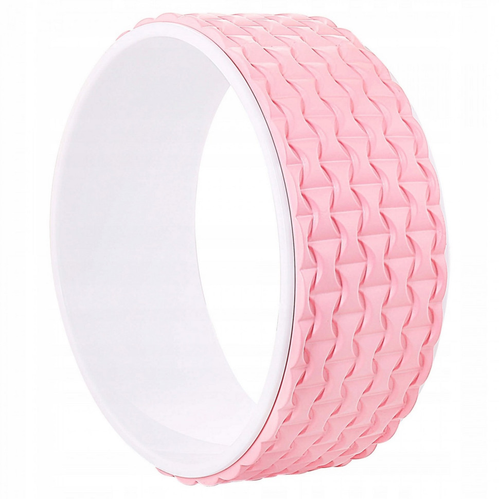 Колесо для йоги та фітнесу Dharma Springos YG0019 Pink/White