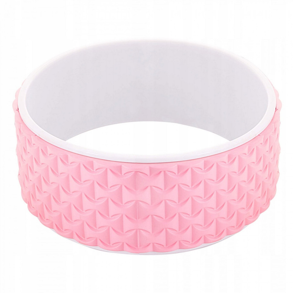 Колесо для йоги та фітнесу Dharma Springos YG0019 Pink/White