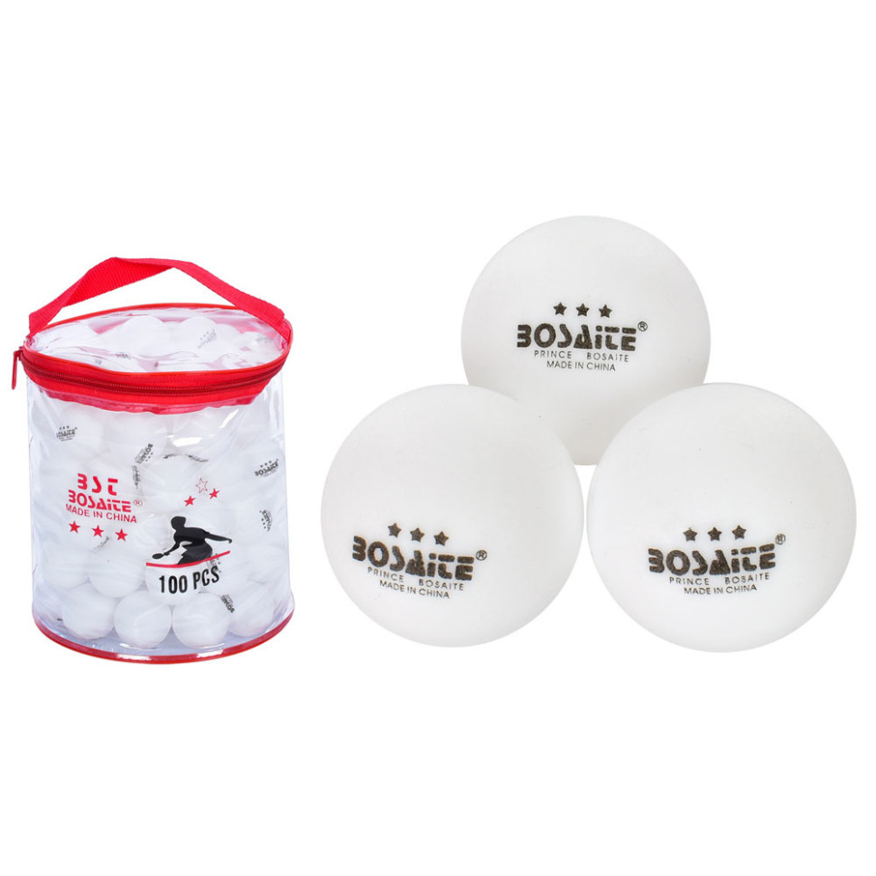 Мячи для настольного тенниса Bambi MS 2201-1(White) 100 штук, 40 мм