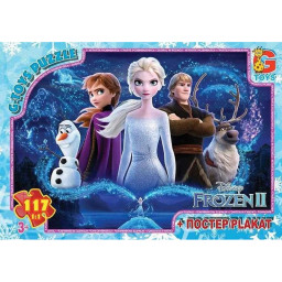 Пазл дитячий "Frouzen" Крижане Серце G-Toys FR056, 117 елементів