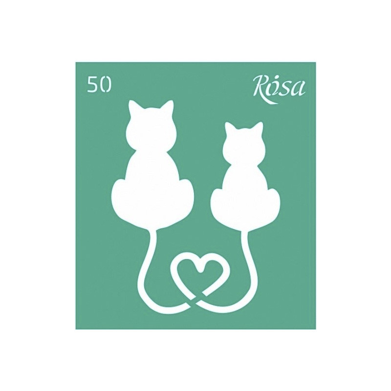 Багаторазовий трафарет Rosa 3625150 самоклеючий, №50, 9х10 см, серія
